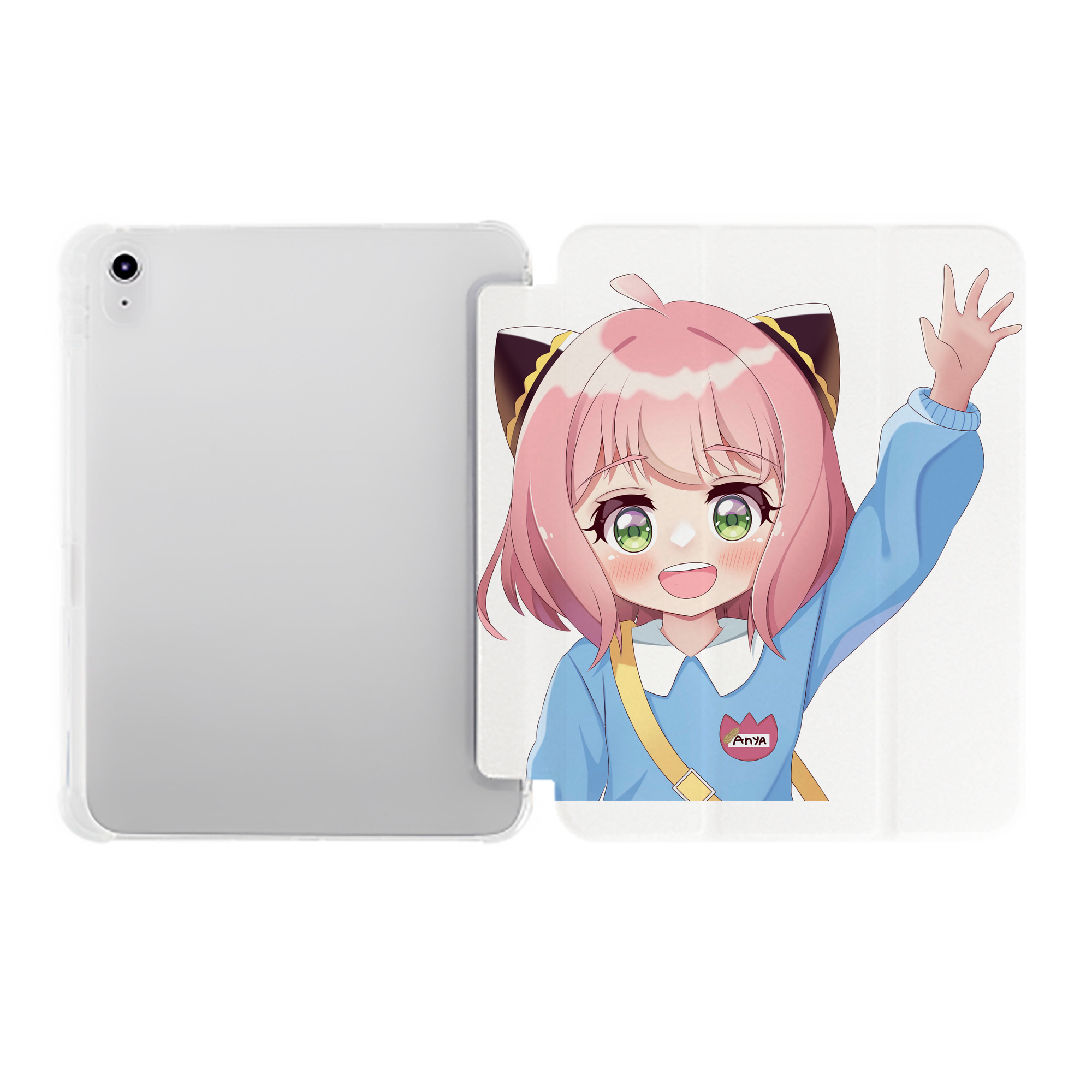 （画像用） SPY×FAMILY间谍家家酒 IPad ケース ペン収納付き 三つ折りスタンド PUレザー×シリコン 対応機種9.5/10.5/10.9インチ